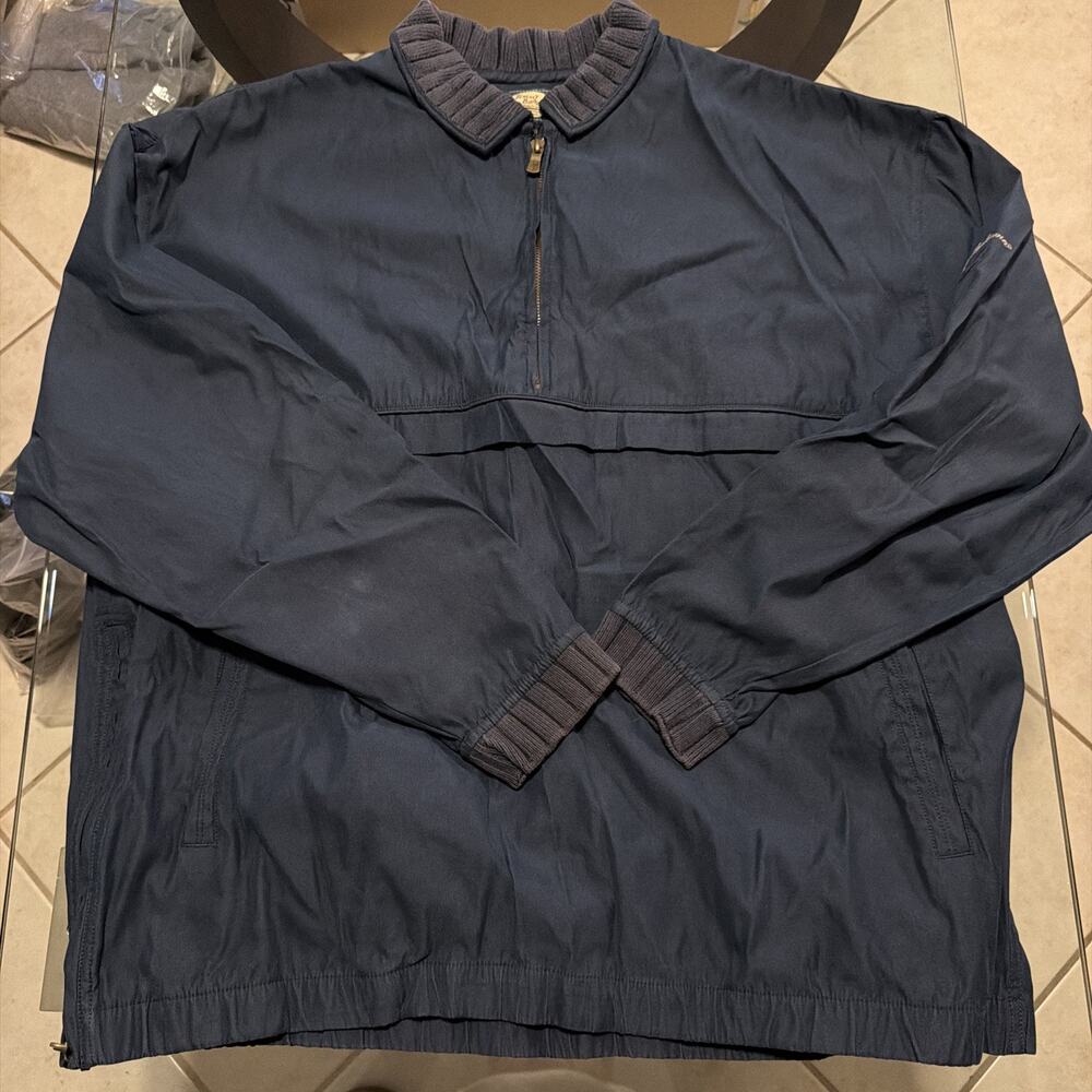 Tommy Bahamas Quarter Zip Jacket Collared Navy Blue Men’s Xl